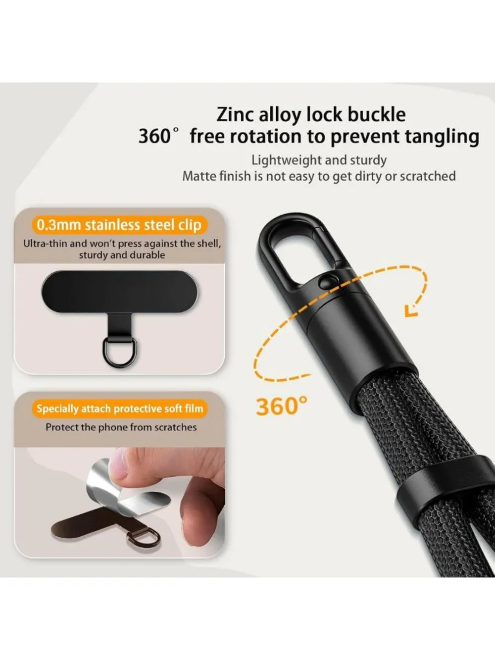 Adjustable Anti-Theft Phone Lanyard 2 Pack - Crossbody Neck & Wrist Strap
